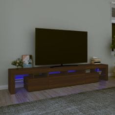 Vidaxl TV skříňka s LED osvětlením hnědý dub 230x36,5x40 cm