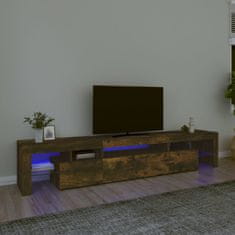 Vidaxl TV skříňka s LED osvětlením kouřový dub 215x36,5x40 cm