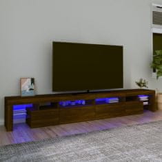 Vidaxl TV skříňka s LED osvětlením hnědý dub 260x36,5x40 cm