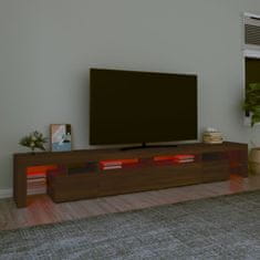 Vidaxl TV skříňka s LED osvětlením hnědý dub 260x36,5x40 cm