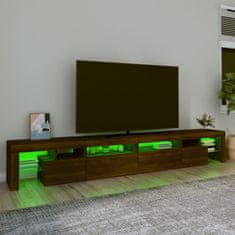 Vidaxl TV skříňka s LED osvětlením hnědý dub 260x36,5x40 cm