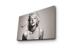 Wallity Dekorativní nástěnné hodiny Monroe černobílé