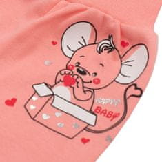 NEW BABY Nové dětské bryndáky Baby Mouse Salmon 56 (0-3m)
