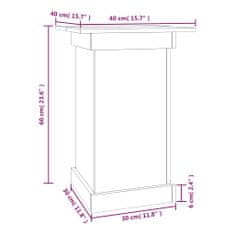 Vidaxl Stojan na květiny 40 x 40 x 60 cm masivní borové dřevo