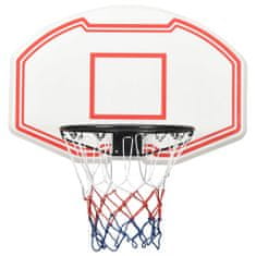 Vidaxl Basketbalový koš bílý 90x60x2 cm polyethylen