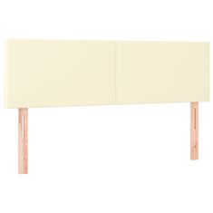 Greatstore Čela postele 2 ks krémová 72 x 5 x 78/88 cm umělá kůže