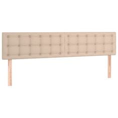 Vidaxl Box spring postel s matrací cappuccino 200 x 200 cm umělá kůže