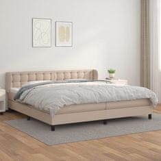 Greatstore Box spring postel s matrací cappuccino 200 x 200 cm umělá kůže