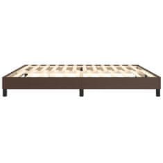 Greatstore Box spring postel hnědá 200 x 200 cm umělá kůže