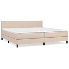 Greatstore Box spring postel s matrací cappuccino 200 x 200 cm umělá kůže