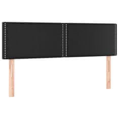 Greatstore Čelo postele s LED černé 144x5x78/88 cm umělá kůže