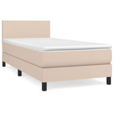 Petromila Box spring postel s matrací cappuccino 80 x 200 cm umělá kůže