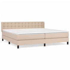 Greatstore Box spring postel s matrací cappuccino 200 x 200 cm umělá kůže