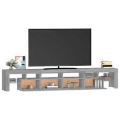 Vidaxl TV skříňka s LED osvětlením šedá sonoma 230x36,5x40 cm