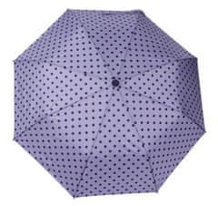 Perletti Dámský skládací vystřelovací deštník Puntík Technology, fialová
