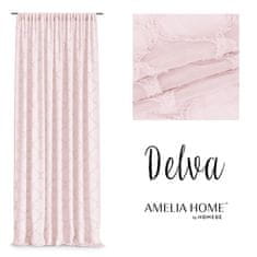 FLHF Delva závěs růžový vyšívaný boho voile 140x270 AmeliaHome