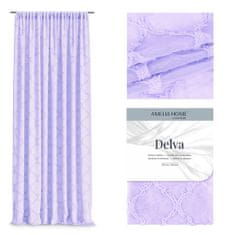 FLHF Delva závěs lila vyšívaný boho voile 140x270 AmeliaHome