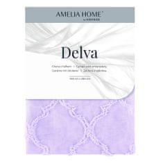 FLHF Delva závěs lila vyšívaný boho voile 140x270 AmeliaHome