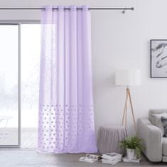 FLHF Záclona Lunare lila vyšívaný boho voile 140x270 AmeliaHome