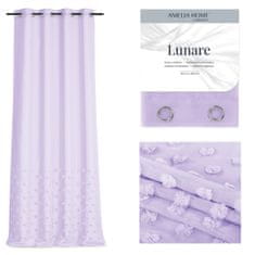 FLHF Záclona Lunare lila vyšívaný boho voile 140x270 AmeliaHome