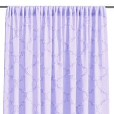 FLHF Delva závěs lila vyšívaný boho voile 140x270 AmeliaHome