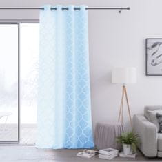 FLHF Delva závěs modrý vyšívaný boho voile 140x270 AmeliaHome