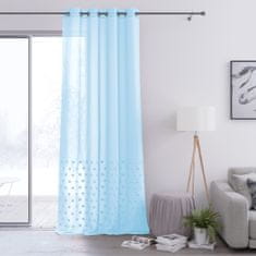 FLHF Záclona Lunare modrá vyšívaná boho voile 140x270 AmeliaHome