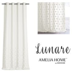 FLHF Záclona Lunare krémová vyšívaná boho voile 140x270 AmeliaHome