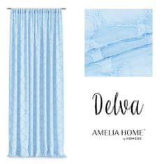 FLHF Delva závěs modrý vyšívaný boho voile 140x270 AmeliaHome