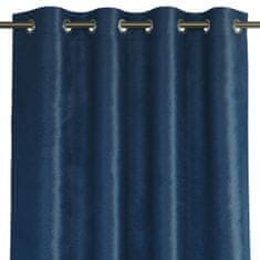 FLHF Záclona Glamour navy blue embosovaná glamour semišový lesk 140x250 AmeliaHome