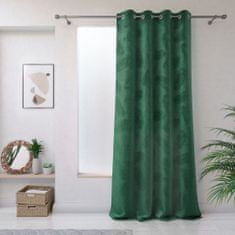 FLHF Závěs Peacock bottle green embosed velvet 135x250 AmeliaHome