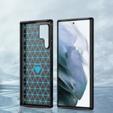 MG Carbon silikonový kryt na Samsung Galaxy S23 Ultra, černý
