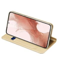 Dux Ducis Skin Pro knížkové kožené pouzdro na Samsung Galaxy S23, zlaté
