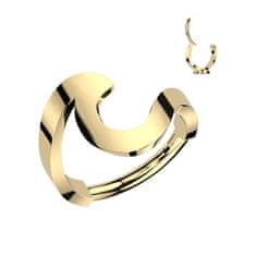 SPERKY4U Zlacený ocelový kruh - helix / cartilage piercing