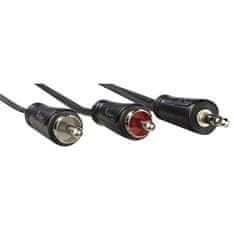 Hama AV kabel Jack 3, 5 mm / 2x cinch (RCA), 1, 5 m - černý