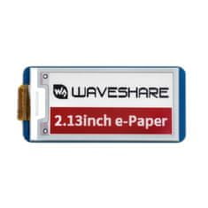 Waveshare Displej 2,13" E-Paper E-Ink pro Raspberry Pi Pico, 212×104, červená / černá / bílá, SPI
