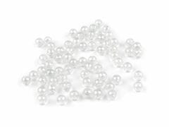 Kraftika 10g transparent plastové korálky duhové 6 mm, lesklé