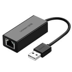 Ugreen UGREEN EXTERNÍ SÍŤOVÁ KARTA RJ45 - USB 2.0 100 MBPS ETHERNET ČERNÁ (CR110 20254)