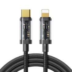 shumee Pletený kabel pro iPhone USB-C - Lightning PD 20W 1,2m černý