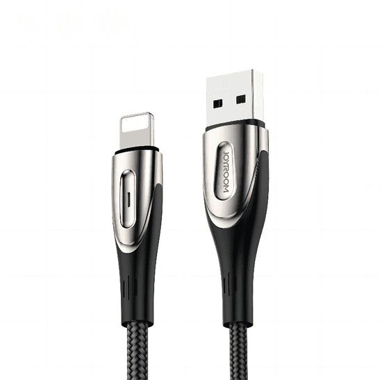 shumee iPhone USB-A - Bleskově rychlý nabíjecí kabel Sharp Series 1,2 m černý