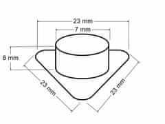 Kraftika 10pár ikl průchodky s podložkou vnitřní 7 mm trojúhelník