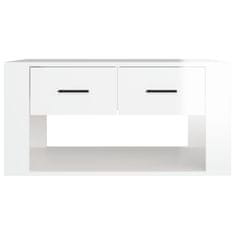 Vidaxl Konferenční stolek lesklý bílý 80 x 50 x 40 cm kompozitní dřevo