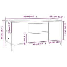 Vidaxl TV skříňka betonově šedá 102x44,5x50 cm kompozitní dřevo