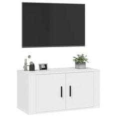 Vidaxl Nástěnná TV skříňka bílá 80 x 34,5 x 40 cm