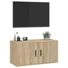 Vidaxl Nástěnná TV skříňka dub sonoma 80 x 34,5 x 40 cm