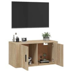 Vidaxl Nástěnná TV skříňka dub sonoma 80 x 34,5 x 40 cm