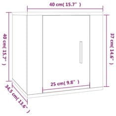 Vidaxl Nástěnné TV skříňky 2 ks hnědý dub 40 x 34,5 x 40 cm