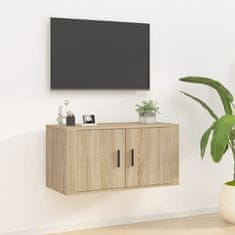 Vidaxl Nástěnná TV skříňka dub sonoma 80 x 34,5 x 40 cm