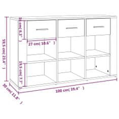 Vidaxl Příborník bílý s vysokým leskem 100x30x59,5 cm kompozitní dřevo