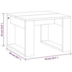 Vidaxl Odkládací stolek kouřový dub 50 x 50 x 35 cm kompozitní dřevo